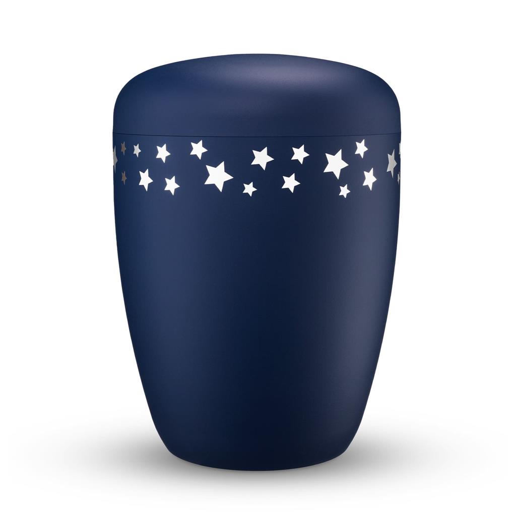 Biourne, glint-atlantic-blue lackiert, Folienemblem "Sternenband" silber