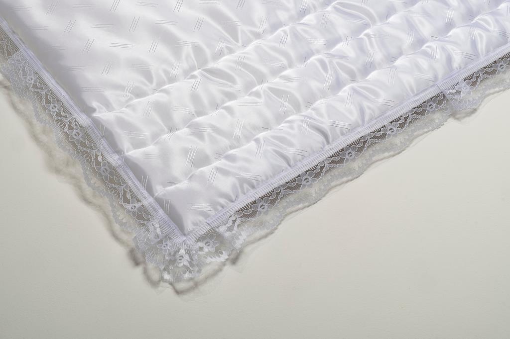 Deckengrt., Damast Dess. 2, Spitze, 120 g/m²