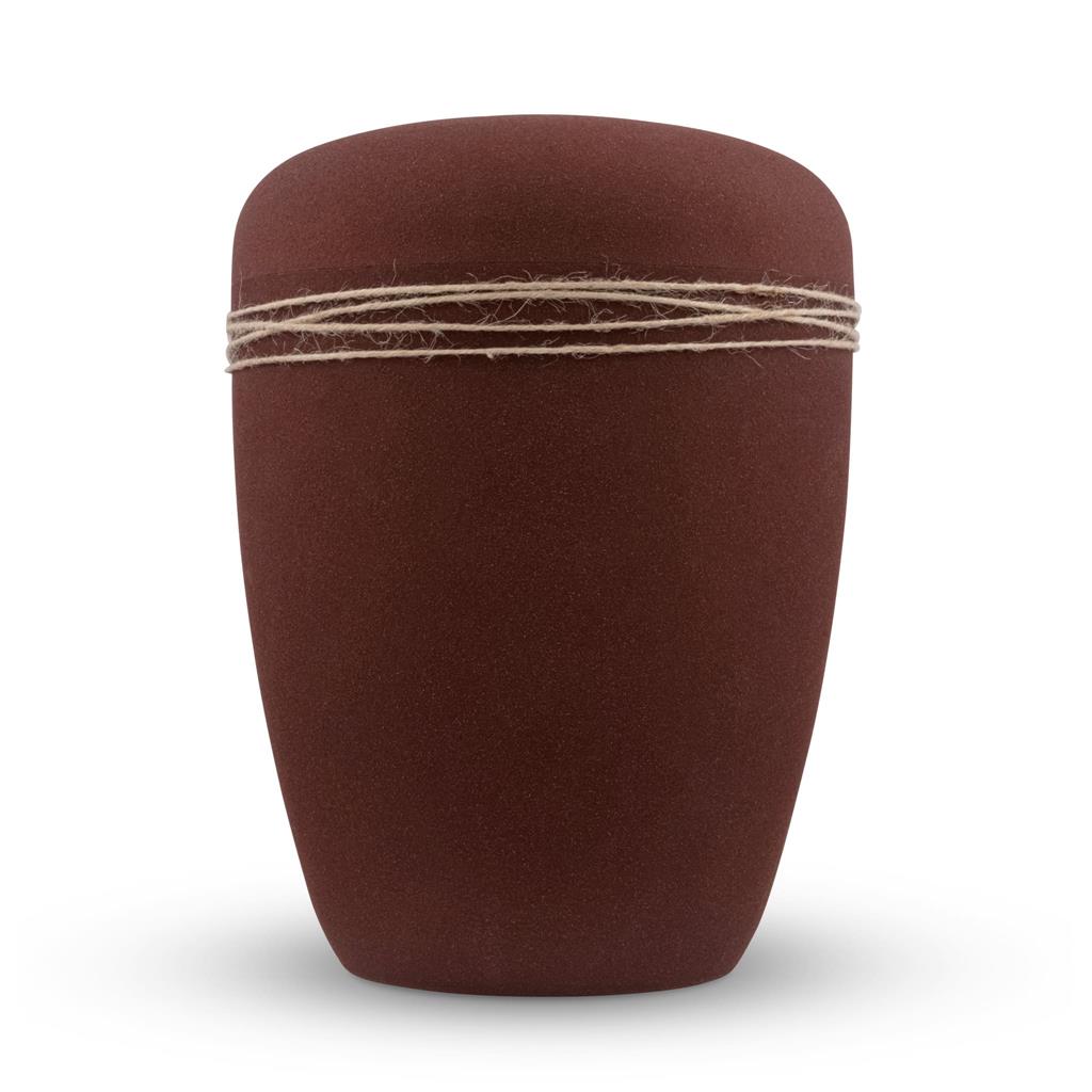 Naturstoffurne, brown-velvet, Naturkordel