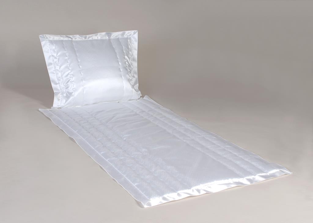 Deckengrt., Damast weiß Dess. 6, Stehsaum, 120 g/m²