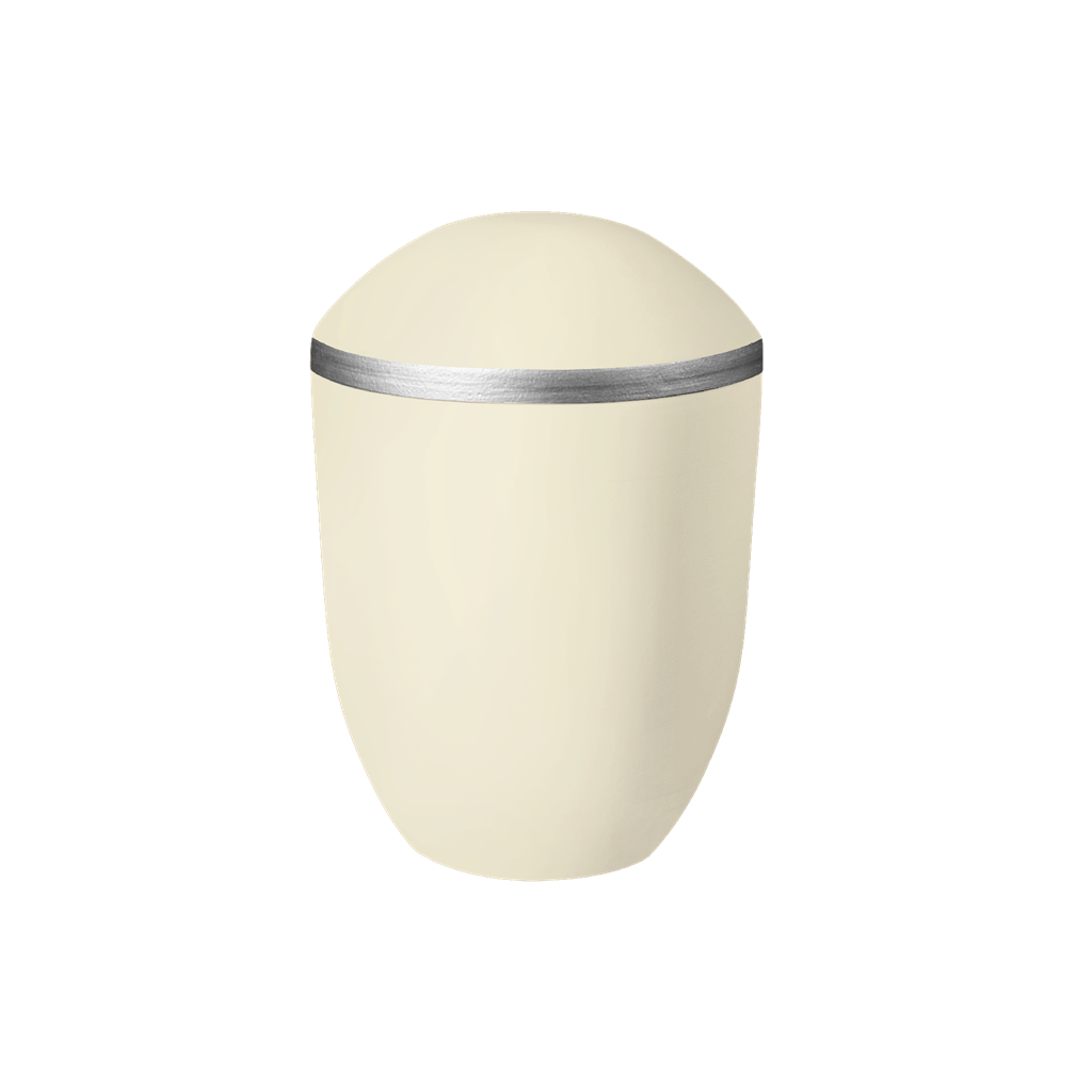 Keramikurne, PURE, sandbeige silber