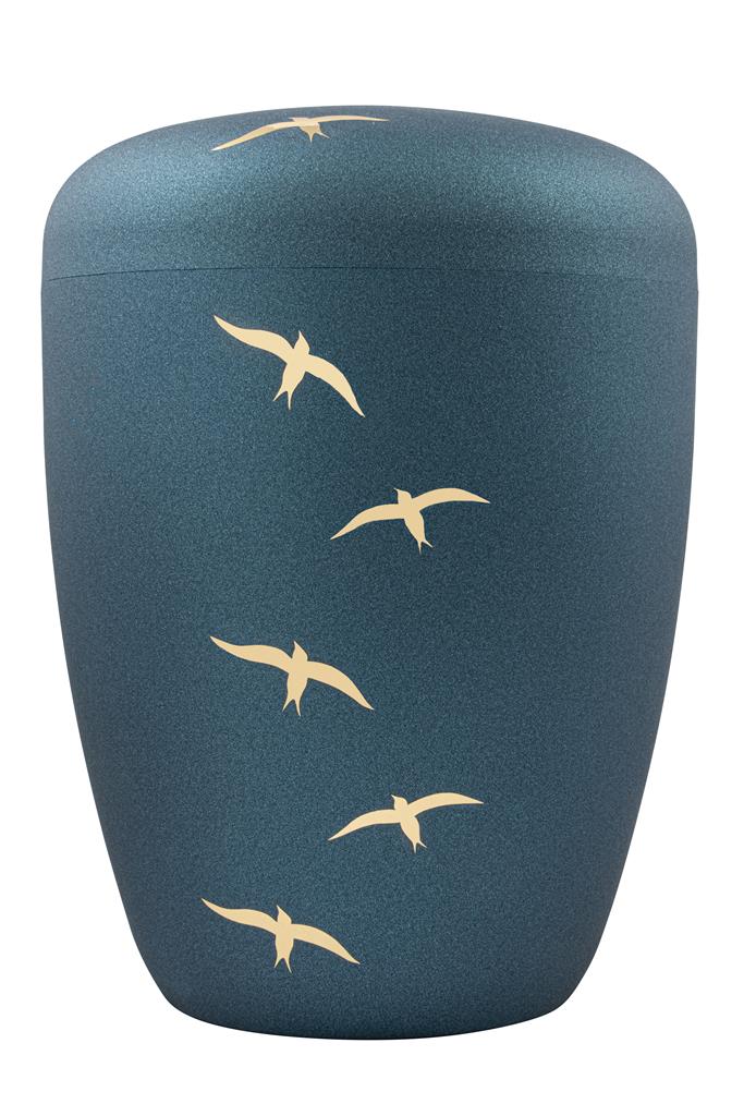 Biourne glint-blue, Design "Schwalben"