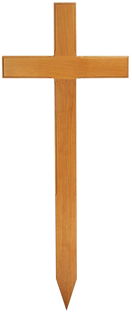 Grabkreuz Form 9, Roteiche lackiert, mit Hohlkehle, 100x48x8 cm