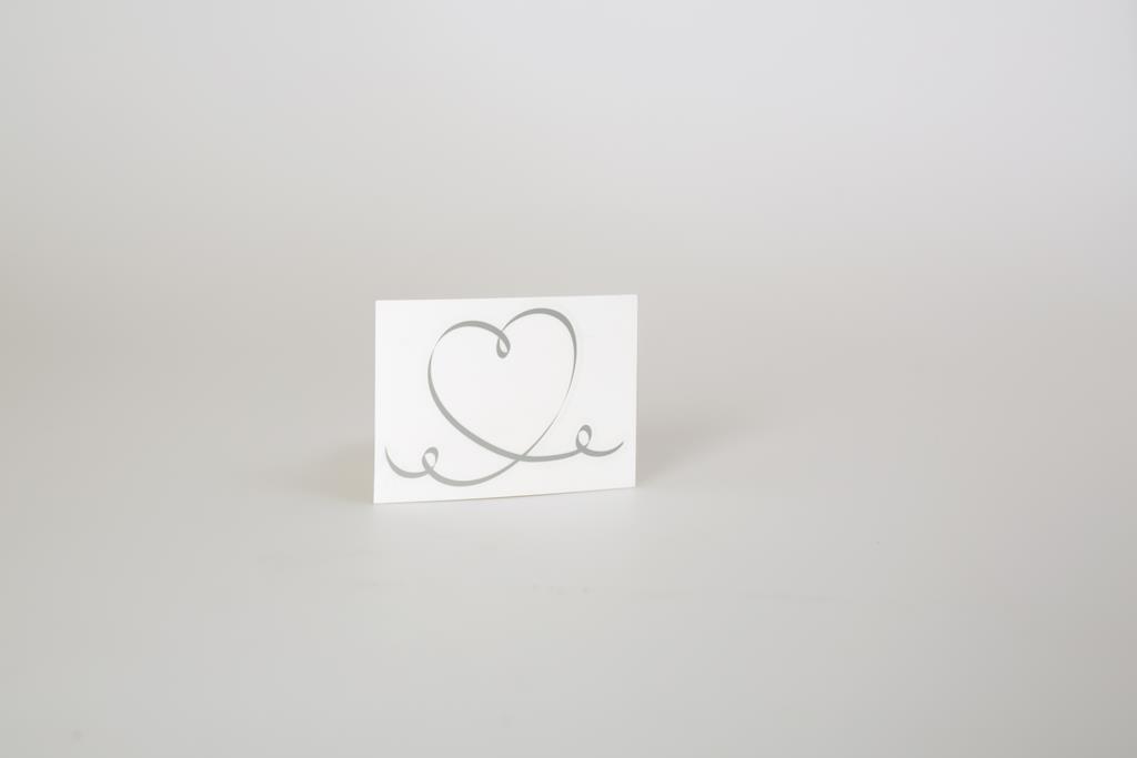 Foliebemblem 'Herz', silber