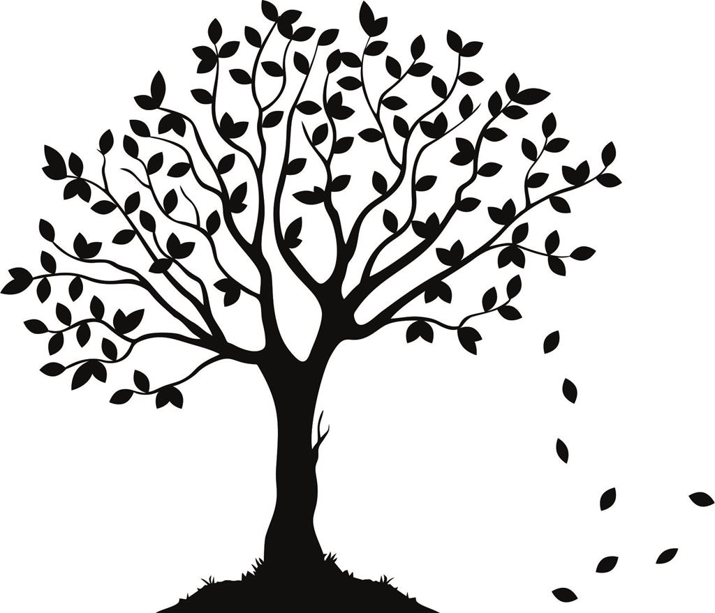 Folienemblem 'Baum', silber