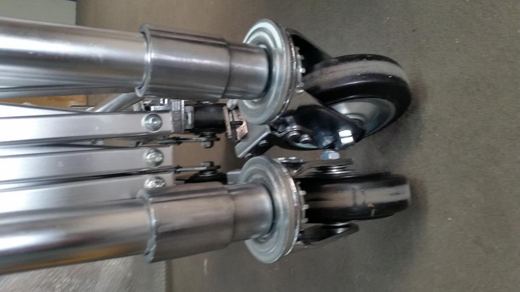 Scherenwagen Alu, Leichtlaufräder 4 klappbare Griffe