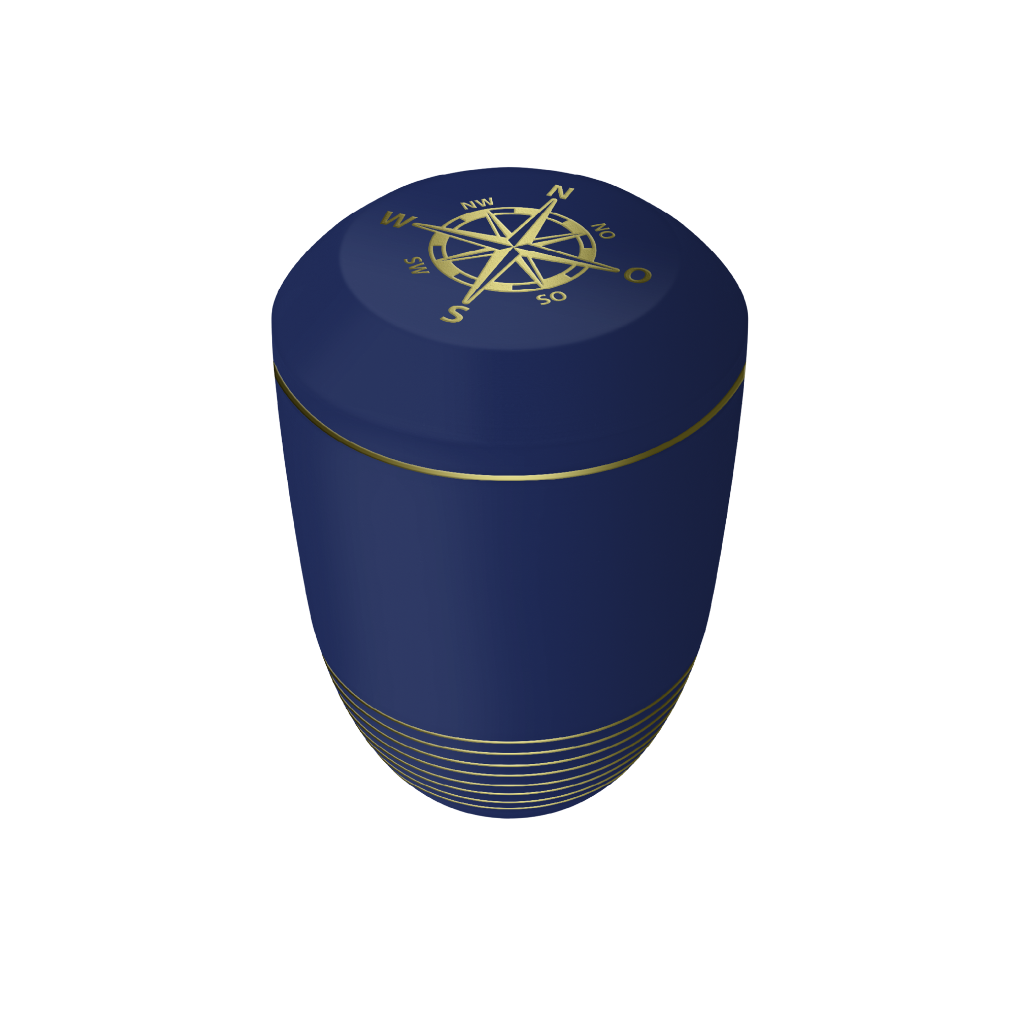 Keramikurne, AQUA KOMPASS, saphir gold