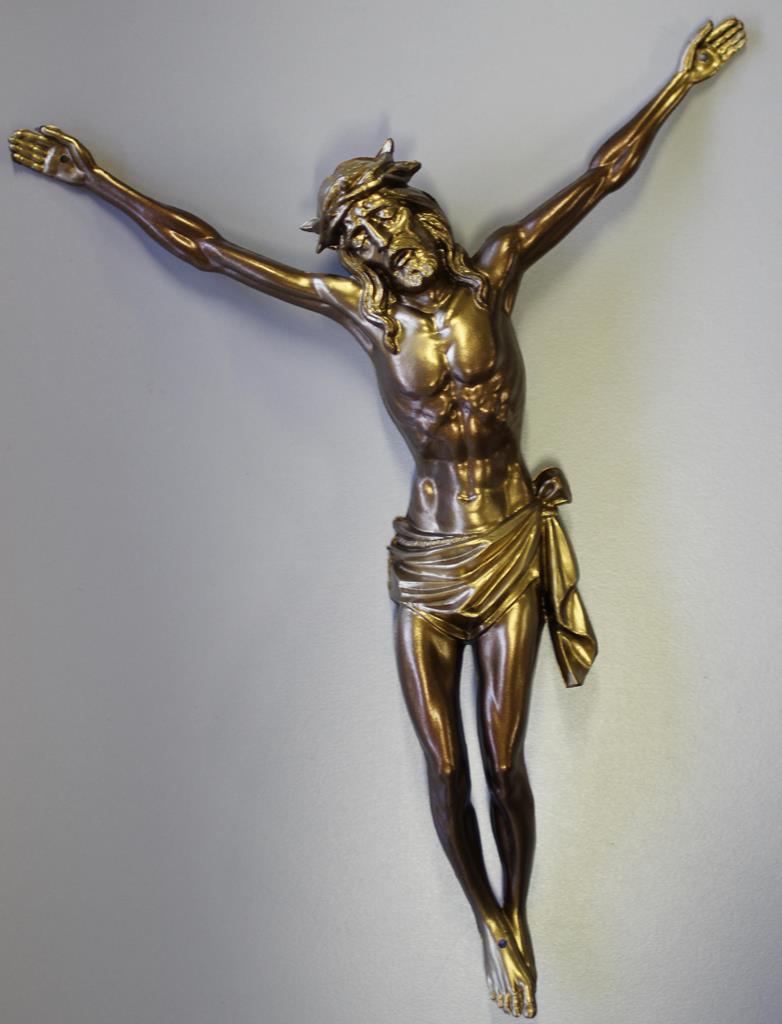 Kunststoff Christuskörper LxB = 245mm x 190mm, altflämisch-lackier