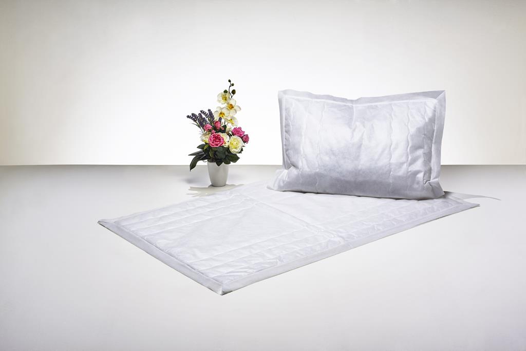 Deckengrt., Vlies weiß, Stehsaum, 100 g/m²