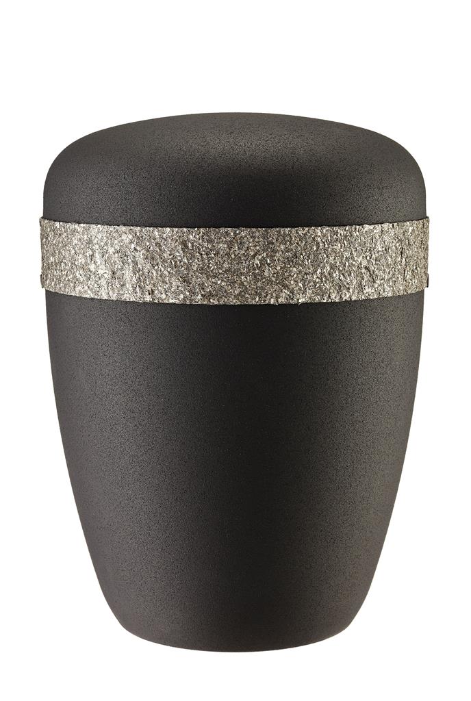 Biourne, black-velvet lackiert, Echt- steinbordüre "BlackPearl"