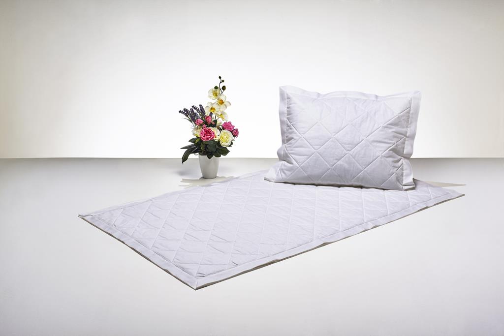 Deckengrt., BW-Linon weiß, Stehsaum, 120 g/m²