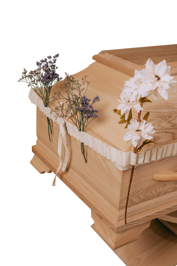 Sarg ECO Blumenband, ungebleichte Baumwolle