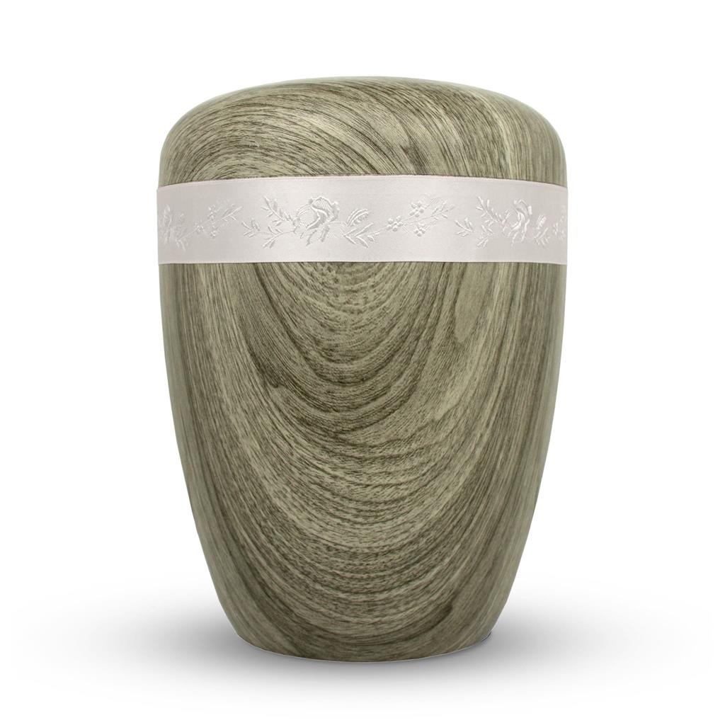 Biourne, nifty-Folienbeschichtung Altholz weiß, Rosenborte creme