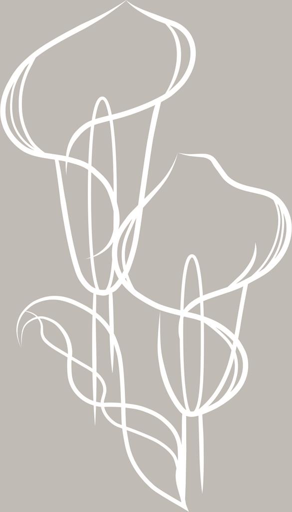 Foliebemblem 'Calla', weiß