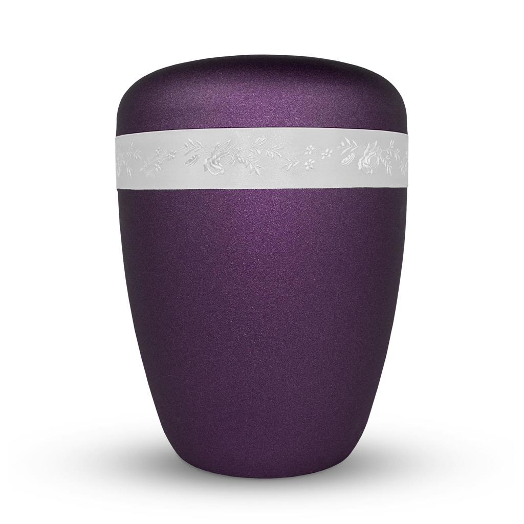 Biourne, glint-violett lackiert, Rosenborte rosé