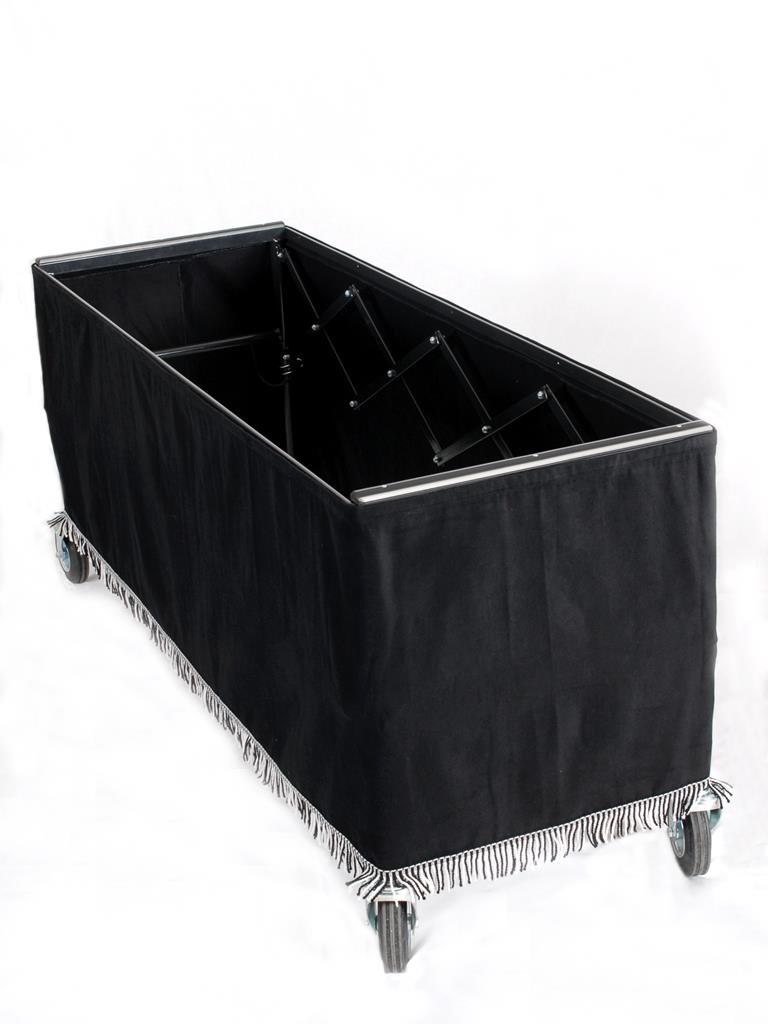 Behang aus Velveton schwarz, ohne Stickerei, Fransen