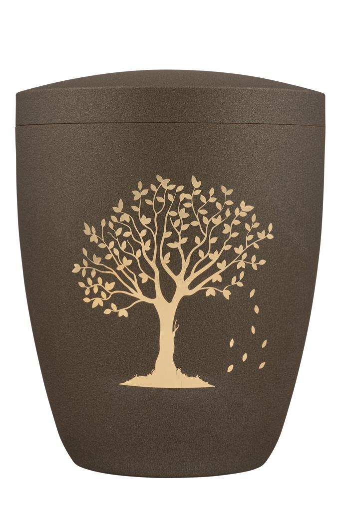 Biourne, glint-brass lackiert Folienemblem 'Baum', gold