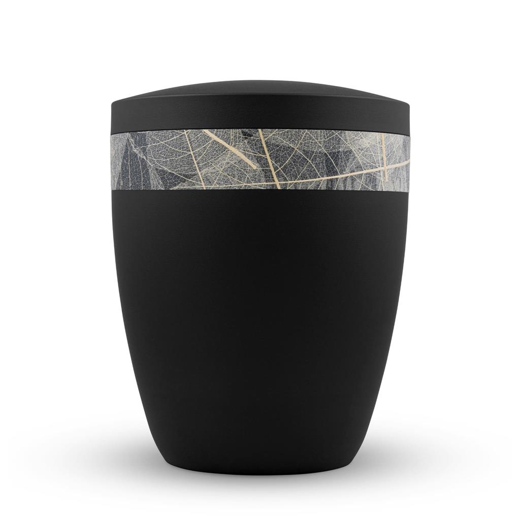 Naturstoffurne, stone-grey, "Schleierblätter"