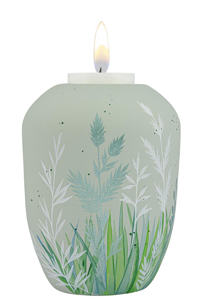 Gedenklicht, matt-mint, 'Gräser'